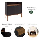 Buffet 2 Portas Madeira Maciça Small  Garapa/preto
