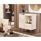 Buffet 2 Portas Pés De Madeira Status Off White