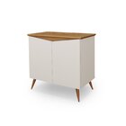 Buffet 2 Portas Pés Palito Retrô Encanto  Off White/nature