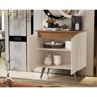 Buffet 2 Portas Pés Palito Retrô Encanto Off White/nature