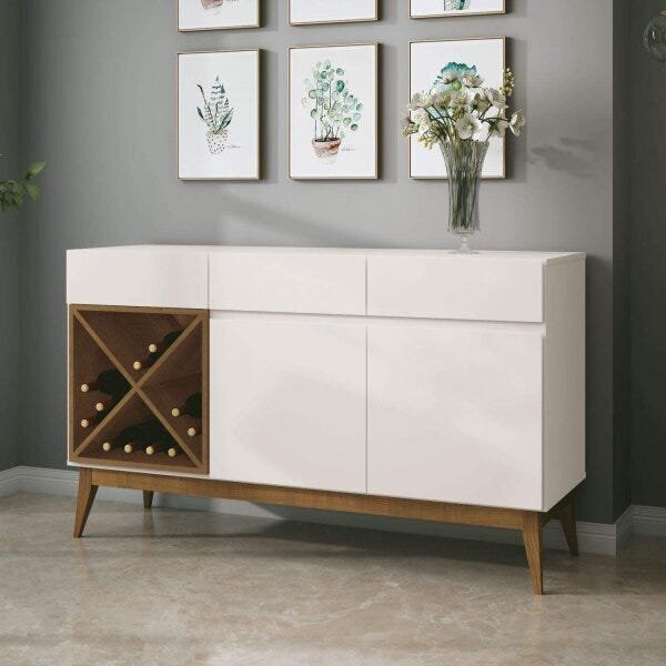 Buffet 2 Portas Rennes Off White/naturale