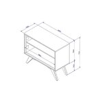 Buffet 2 Portas Uriel Natural/amarelo