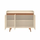 Buffet 3 Portas 120cm Nice Versátile Off White/noce