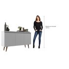 Buffet 3 Portas 136cm Retrô Elza Yescasa Branco