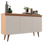 Buffet 3 Portas 136cm Retrô Elza Yescasa Freijó/off White