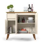 Buffet 3 Portas 1 Gaveta Pés Em Madeira Maciça Off White Frei