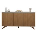 Buffet 3 Portas 2 Prateleira Pampulha   Off White/cinamomo