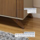 Buffet 3 Portas 2 Prateleira Pampulha   Off White/cinamomo