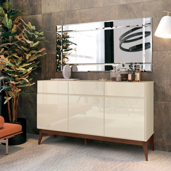 Buffet 3 Portas 3 Gavetas Cannes Edn Móveis Off White