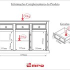 Buffet 3 Portas 3 Gavetas Imperial