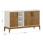 Buffet 3 Portas 3 Nichos Milão Off White/freijó