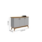 Buffet 3 Portas Absolut Cinza/nature