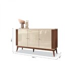 Buffet 3 Portas Argo Edn Móveis Off White/naturale