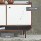 Buffet 3 Portas Com Puxador Usinado Dylan Branco