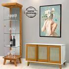 Buffet 3 Portas E Cristaleira 1637x12 Tebar