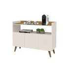 Buffet 3 Portas Master Off White/nature