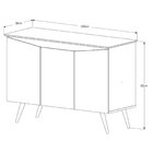 Buffet 3 Portas Pés Palito Retrô Encanto Maria Móveis Preto/f