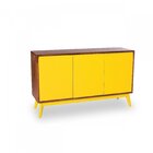 Buffet 3 Portas Safira Natural/amarelo