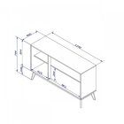 Buffet 3 Portas Safira Natural/preto