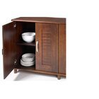 Buffet 4 Portas 150cm Com Pés Canadá Castanho Claro