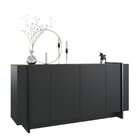 Buffet 4 Portas 160cm Copacabana Preto Fosco/natura Real