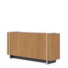 Buffet 4 Portas 160cm Copacabana Tubo Freijó / Preto Fosco /