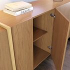 Buffet 4 Portas 160cm Copacabana Tubo Freijó / Preto Fosco /