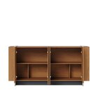 Buffet 4 Portas 160cm Copacabana Tubo Freijó / Preto Fosco /