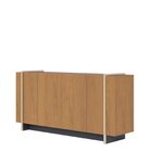 Buffet 4 Portas 160cm Copacabana Tubo Freijó / Preto Fosco /