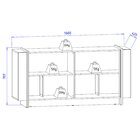 Buffet 4 Portas 160cm Copacabana Tubo Off White / Nogueira Re