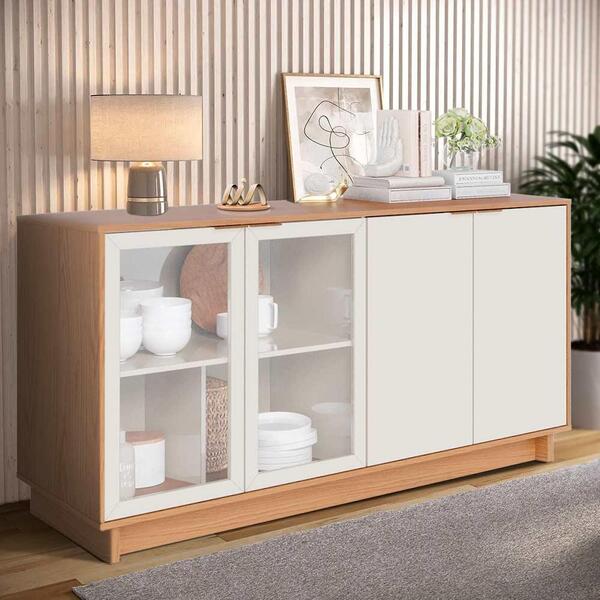 Buffet 4 Portas 160cm Freijó Off White Celine Shop Jm