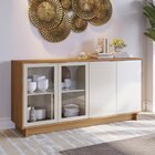 Buffet 4 Portas 160cm Vitória Águas Brasileiras Freijó/off Wh