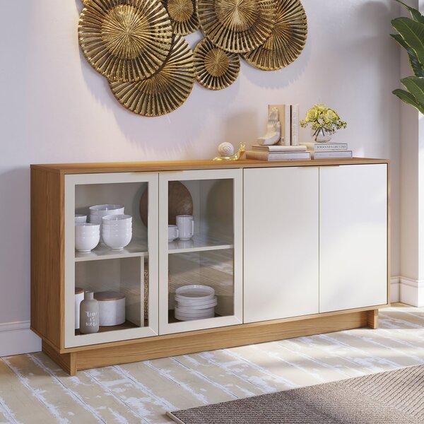 Buffet 4 Portas 160cm Vitória Águas Brasileiras Freijó/off Wh