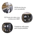 Buffet 4 Portas 160cm Vitória Águas Brasileiras Noce Milano/p