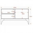 Buffet 4 Portas 168cm Amalfi Off White/madero Canela