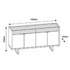 Buffet 4 Portas 2 Gavetas 160cm Berlim Versátile Casa D Champ