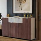 Buffet 4 Portas 2 Gavetas 160cm Bruges Movenord Branco/ Carva