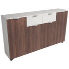 Buffet 4 Portas 2 Gavetas 160cm Bruges Movenord Branco/ Carva