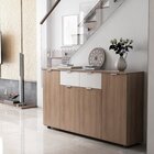 Buffet 4 Portas 2 Gavetas Bruges Movenord Noce Amendoa/ Branco