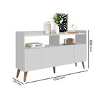 Buffet 4 Portas 2 Nichos E Prateleira Master Branco