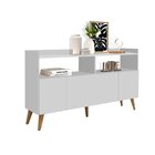 Buffet 4 Portas 2 Nichos E Prateleira Master Branco