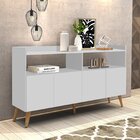 Buffet 4 Portas 2 Nichos E Prateleira Master Branco