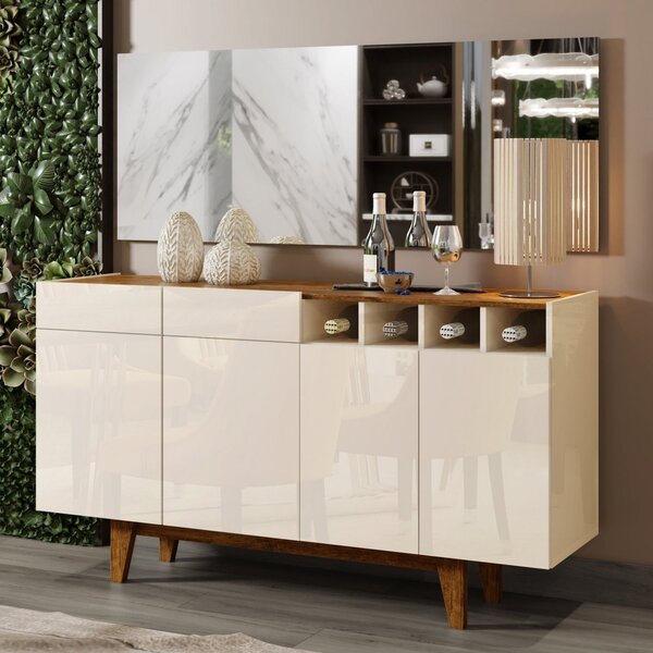 Buffet 4 Portas Andorra Mavaular Off White/canion