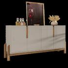 Buffet 4 Portas C/ Prateleiras Luna 1,70  Off-white/cedro