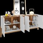 Buffet 4 Portas C/ Prateleiras Luna 1,90 Branco/cedro