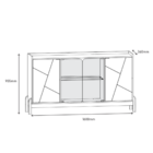 Buffet 4 Portas Com Porta De Vidro E Prateleiras Multiuso Pé