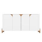 Buffet 4 Portas De Bater Portland Branco/cedro