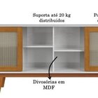 Buffet 4 Portas Detroit  Branco/marrom