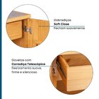 Buffet 4 Portas Madeira Maciça Pedra Less Artemobili Amêndoa