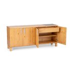 Buffet 4 Portas Madeira Maciça Pedra Less Artemobili Amêndoa